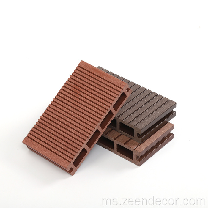 Plank Plastik Komposit Kayu Lantai WPC Decking Komposit